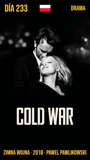 Juan Amondarain on Instagram: "Cold War (2018) Paweł Pawlikowski En la Polonia de posguerra, un músico y una joven cantante se enamoran mientras el país intenta reconstruirse. Lo que empieza como un proyecto artístico para preservar la música popular termina atrapado por la maquinaria del régimen comunista. Su historia de amor, atravesada por la censura, el exilio y los celos, se extiende durante más de una década y a través de fronteras. Disponible para alquilar en YouTube. #ColdWar #Pawlikowsk