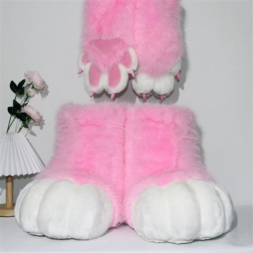 Fursuit Paws Set: Plush Cat Paw Cosplay, Handpaws & Feetpaws - Etsy