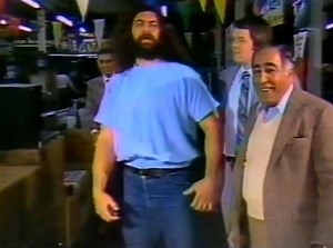 Bruiser Brody in a local TV commercial | RassleRama