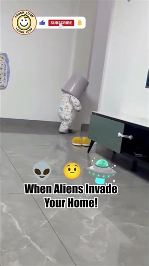 Alien Spotted in the Living Room 👽🛸😂 | Funny Kid #shorts #funnykids #meme
