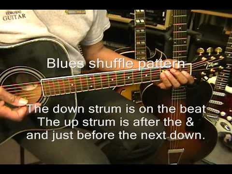 Blues Shuffle Strumming Pattern Tutorial #1 How To Play Blues On Guitar Lesson ‪@EricBlackmonGuitar‬