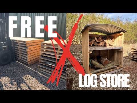 how to build a log store from wooden pallets .