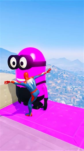 GTA 5 Red Spiderman VS Red/Green Minion! 💥 Epic Ragdolls & Fails 😂 #9