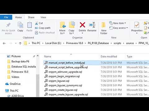 Primavera P6 Database - Oracle