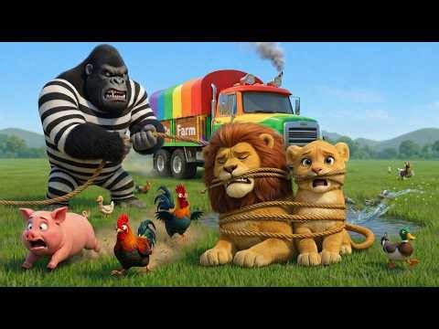 Who Took the Lion Family? 🦁🦍Monkey Coco’s Brave Rescue Chase Stops the Gorilla Thief! Monkey Funny