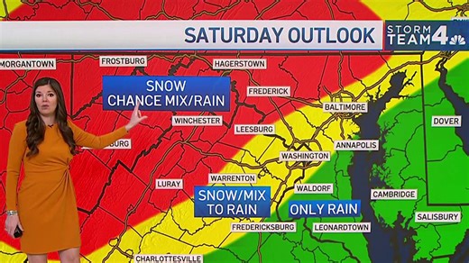 Wintry mix of snow and rain expected in DC area on Saturday