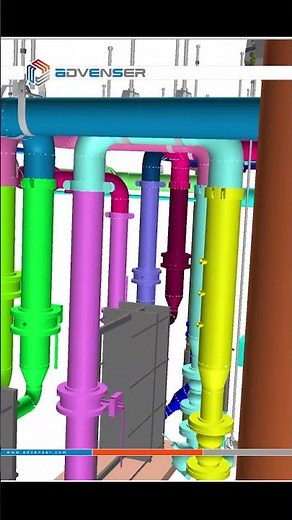 Piping Spool Modeling - Advenser #engineering #3dmodeling #bimmodeling