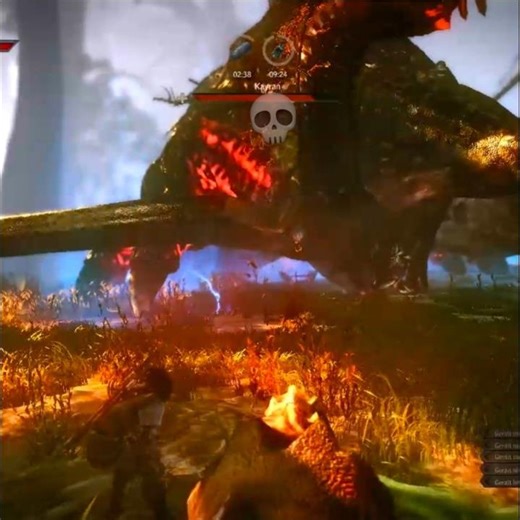 "Witcher Fight with kayran" 💀☠️ - The Witcher 2 #viral #thewitcher #shorts #edit