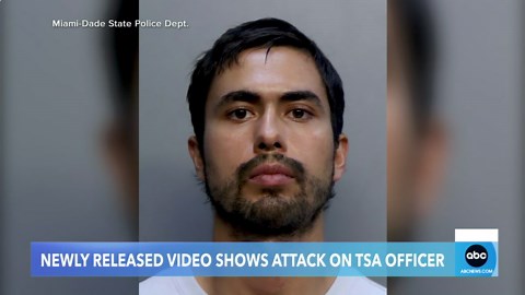 Video shows passenger attacking TSA officers