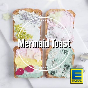 453K views · 1K reactions | Ein fabelhaftes Frühstück 隆‍♀️✨: bit.ly/Rezept_Mermaid_Toast | EDEKA | Facebook