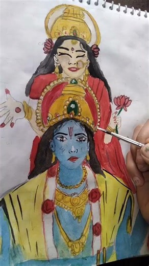 Laksmi water colour painting 🙏#art #painting #subscribe