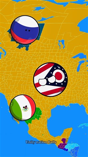 Alaska become independence 😅 Russia vs USA in nuttshell 💀😱 #countryballs #geography #viralshorts