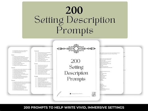 Setting Description Prompts for Writers | Scene Writing Inspiration Practice | 200 Settings Author Prompt Pack | Digital PDF Download - Etsy