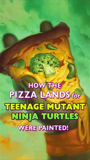 Up Studios | Animation on Instagram: "How Teenage Mutant Ninja Turtle Pizza Lands Fulfilled This Magic Artist’s Childhood Dream 🐢🫶🍕 When the Teenage Mutant Ninja Turtles set for Magic: The Gathering was revealed, the internet went crazy about the “Pizza lands” painted by @gaboleps_art 🙀💚🍕PAWSUM @playpawsum card game creator Trevor Lai sought out the artist who created the unique artworks, and discovered a truly heartwarming story about how Gabo’s drawings at 6-years old and Panini sticker 