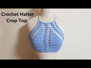 Easy Crochet Halter Crop Top tutorial | የምታምር የቁምጣ አላባሽ አሰራር