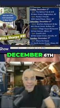 Meet Me Live! NY Tour Dec 5-7 (Binghamton, Olean, Buffalo)