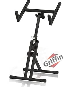 GRIFFIN Guitar Amplifier Stand (Stage-MountPRO Series) – Combo PA Speaker Karaoke Monitor Holder – Low Profile Audio Amp Tilt Back Adjustment – Speaker Cabinet Studio Equipment Platform Riser