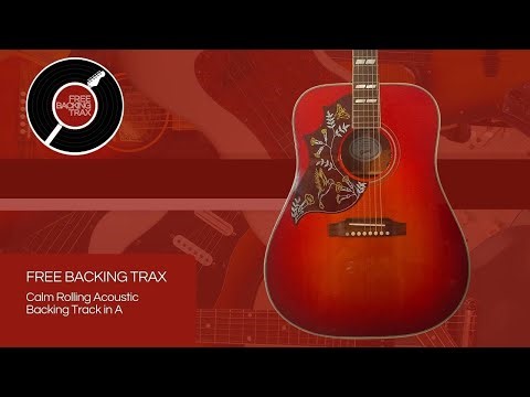 Calm Rolling Acoustic Backing Track in A