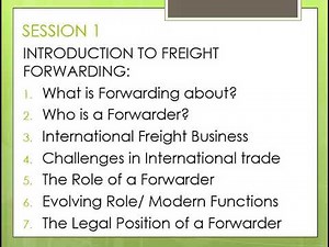 Freight Forwarding Introductory Video