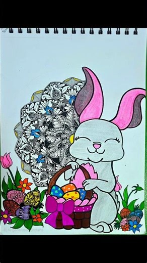 Easter Mandala #shorts #shortsfeed #easter #drawing #goodfriday #easterdrawing #easterbunny #mandala