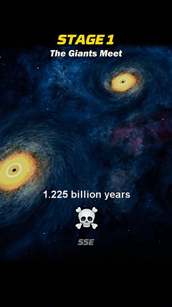 Milky Way and Andromeda Collision 🥵☠️ #space #earth #universe #milkyway #andromeda