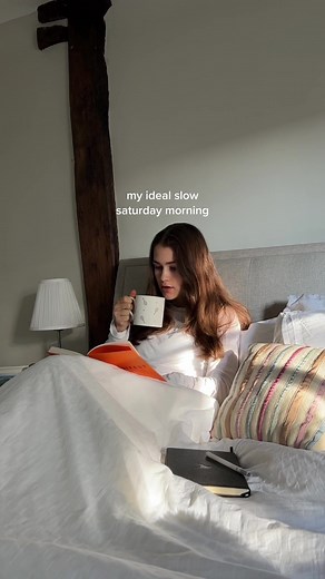 My favourite slow saturday morning spent reading, reflecting & journaling 🫶 #slowsaturday #weekendvibes #selfcareroutine #selfcare #journaling #manifesting #weekendroutine