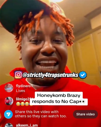 Traps N Trunks on Instagram: "HoneyKomb Brazy speaks out on the situation with No Cap 👀🔥 Brazy says he’s never celebrated real deaths or turned family losses into punchlines, pushing back on lyrics he feels cross a line. He references losing loved ones, friends being killed, and questions why real pain keeps getting recycled into bars for entertainment. His message is clear — some things hit deeper than rap, especially when people are still mourning. Respectful response or unnecessary escalati