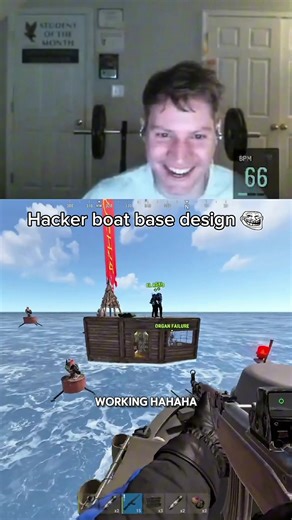 Hacker boat base design #rust #rustboatbase #rustboats #rustglitch #autoturret