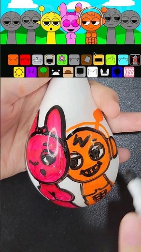 I drew Sprunki Sinner Edition Pinki x OREN but EVERYONE'S PREGNANT MOD with Water Painting Pen