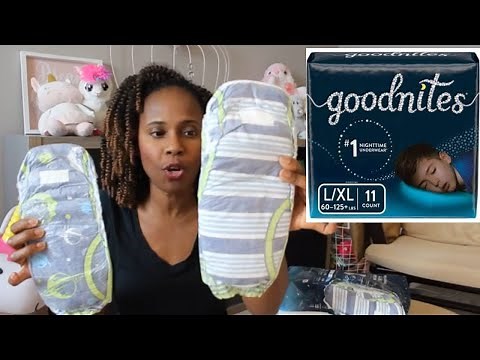 UNBOXING Goodnites XL| Mini Goodnites GIVEAWAY RULES (COMING SOON)
