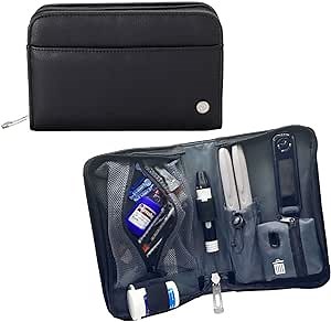 Sugar Medical Heritage Diabetes Supply Case | Diabetic Care Products | Diabetic Supplies Travel Case | Diabetic Supply Bag | Glucose Meter Case | Glucometer Case | Diabetes Care (Black)