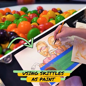 191K views · 935 reactions | DOING AN ENTIRE PAINTING WITH SKITTLES AS COLOURS!  | Jazza | Facebook