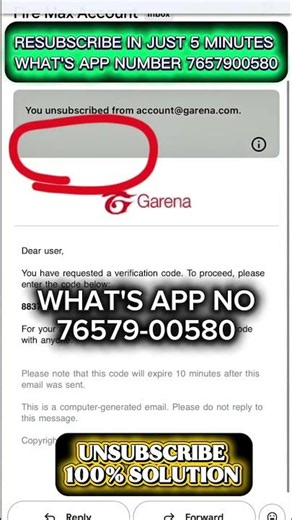 How To Recover Free Fire I'd | unsubscribe Garena Gmail | Free Fire Recovery Email Otp problem