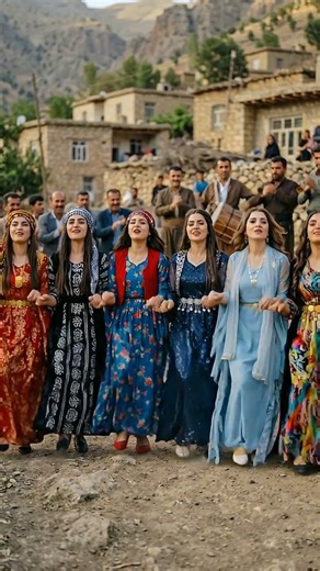 Traditional Kurdish Dabke Dance 💃🔥 | Village Wedding Dance Vibes | Viral Cultural Dance #Shorts