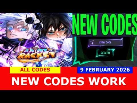 *NEW CODES* Anime Racket [BETA] ROBLOX | February 9, 2026