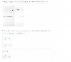 A video game programmer uses a coordinate grid to place objects... | Filo