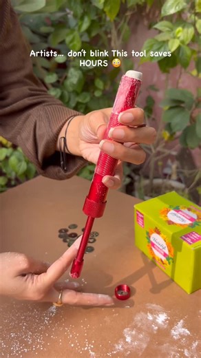 The Roshni on Instagram: "Artists know… the right tool changes EVERYTHING Using this clay rolling machine for years & it still saves my time 😌 Sharing this for fellow artists & craft people like me 💛 👉 Save this reel if you work with clay 👉 Share with an artist friend I’ve been using this clay rolling machine for a long time — this is actually my second one. It makes clay work smooth, even & stress-free ✨ Just wanted to show this easy trick to artists & craft people like me who love working 