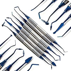 Amazon.com: MEDSPO Professional Dental Elevators | Composite Restorative Implants | Luxating Filling | Surgical Root Extraction Spreading | Osteotome Periotome Instruments (Composite Blue Set of 6) : Industrial & Scientific