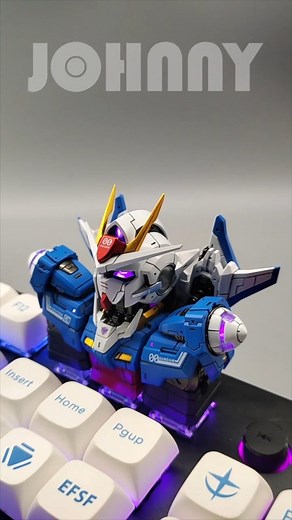 31K views · 58 reactions | Johnny 00 RAISER Artisan Keycap Set is now available for preorder on takaramodel.com! Crafted by hand with a premium finish, these keys stand out as true art pieces. Limited monthly production ensures each set is a unique masterpiece. Search 'Johnny' on takaramodel.com to find details and place your preorder today!#gundam #gunpla #takaramodel #keycaps #gunplabuilder #gundambuilder | takaramodel | Facebook