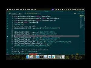 Implement RAG Solution using Python with Azure AI Search Service, Azure Open AI.