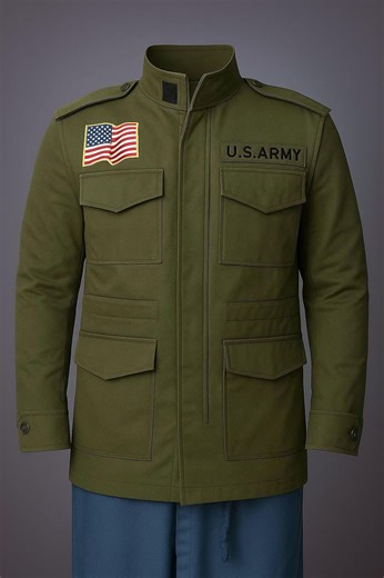 Men's M65 Cotton Field Coat: Olive Green US Army Style Jacket - Etsy