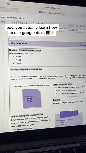 so satisfying 😋 #googledocs #aestheticnotes #notetaking #notetakinghack #googledocshack #aestheticnotes #university #schoolife #backtoschool