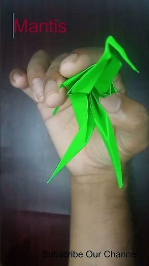 Easy Paper Origami Mantis | Marki's Origami