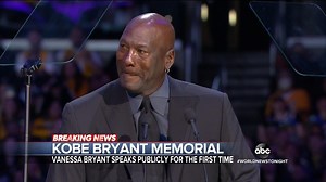 37K views · 1.3K reactions | KOBE BRYANT MEMORIAL: Vanessa Bryant delivered emotional remarks about her husband, Kobe, and daughter, Gianna, at a Staples Center service, with tributes from Michael Jordan and music from Beyonce, Alicia Keys and Christina Aguilera. Tom Llamas reports. https://abcn.ws/2v3AXG4 | ABC World News Tonight with David Muir | Facebook