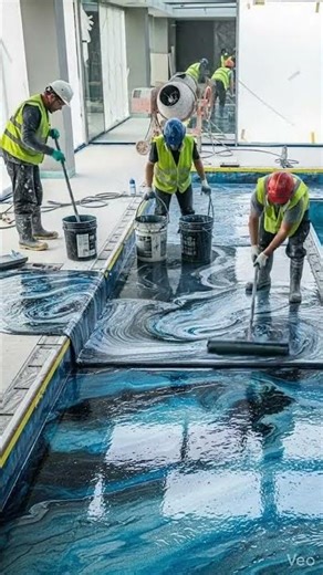 POV You Have This Infinity Pool Inside Your House 🌊 Epoxy Floor Reveal