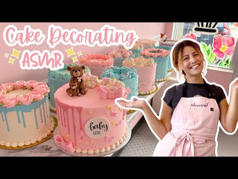 Satisfying Real-Time Cake Decorating | Bakery ASMR | [No Talking] [No Music]