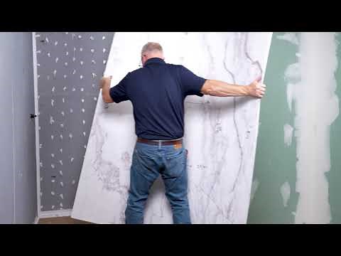 FlexStone Installation - Back Wall Panel