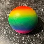 Power Your Fun Arggh Rainbow Giant Stress Balls for Adults - 3.75 Inch Large Stress Balls for Kids Squishy Toys Ball Stress Relief Fidget Toy Sensory Ball Squeeze Toy for Boys Girls (Rainbow)