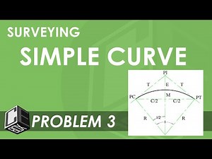 Surveying Horizontal Curve Simple Curve Prob 3 (PH)