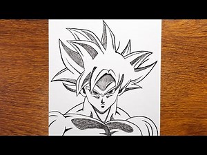How to Draw Goku Ultra Instinct (Dragon Ball) - Step by Step Tutorial | Anime Drawing Easy